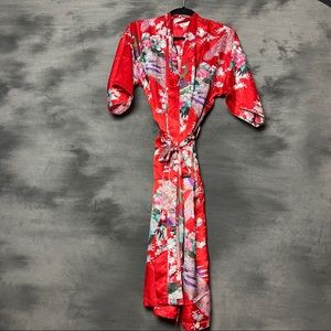 Chinese Silky Robe for Lounging at Home